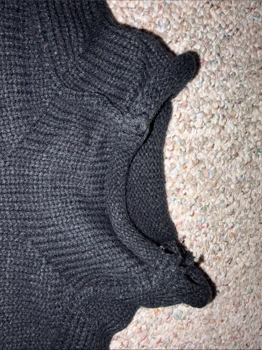 Double Zero Black Ribbed Turtleneck Sweater